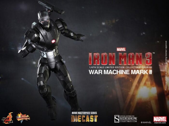 IN STOCK  Iron Man 3: War Machine – Mark II Sixth Scale Figure by Hot Toys DIECAST Movie Masterpiece Series - Image 3