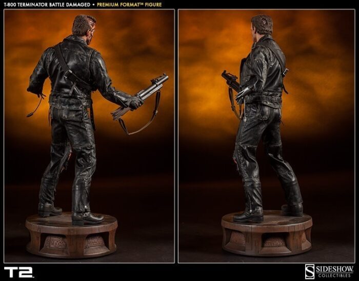 T:800 Terminator Battle Damaged Terminator Premium Format™ Figure by Sideshow Collectibles - Image 6