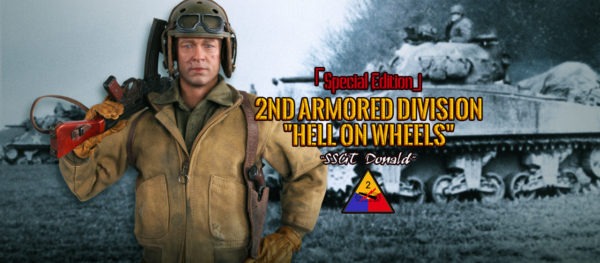 1:6TH WW2 SCALA DID U.S Army 2nd ARMORED DIVISION SERBATOIO Stivali DONALD 
