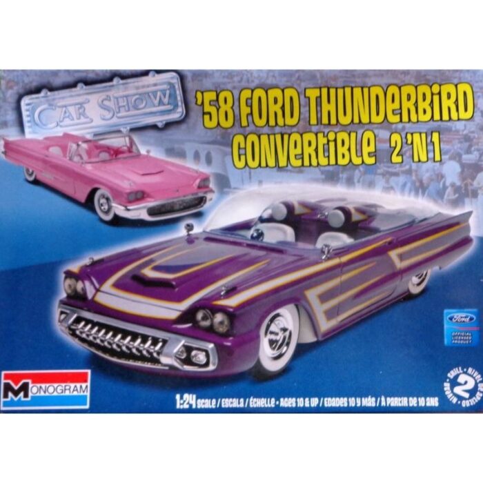 '58 THUNDERBIRD CONV 2'n1 1:24 REVELL-MONOGRAM 85-4280 2016