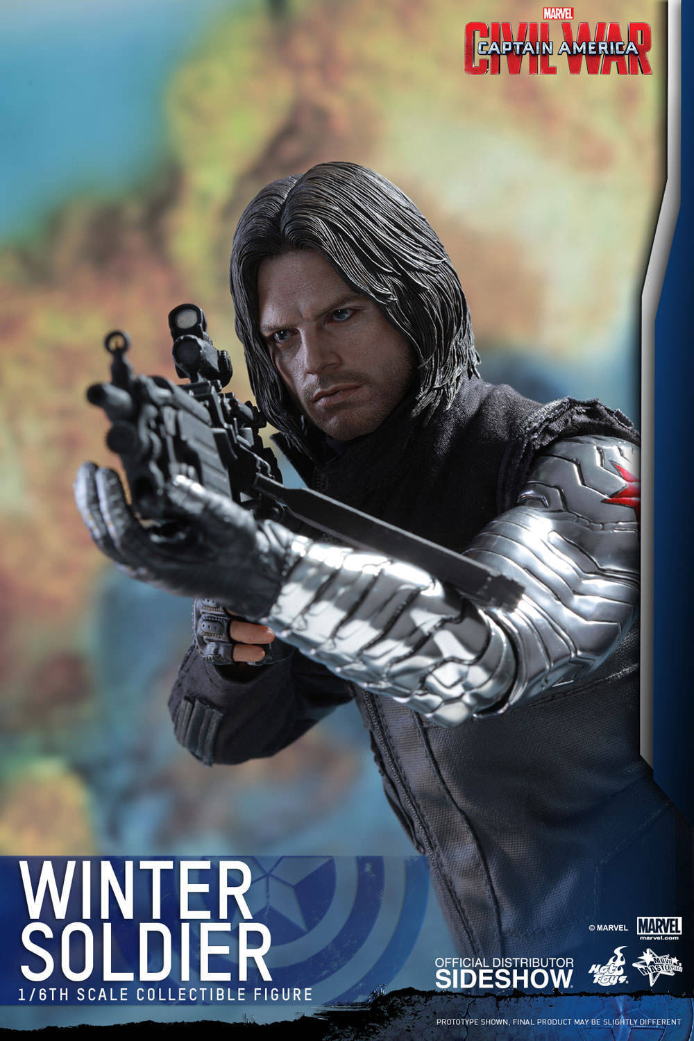 1/6 Scale Action Figure Stand Winter Soldier Bucky #03 