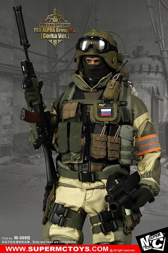 1/6 Scale Russian Spetsnaz FSB Alpha Group 3.0 Gorka Version Green Backpack 