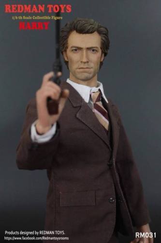 Dirty Harry Clint Eastwood Head Sculpt Harry Callahan for 12" Action Figure Body