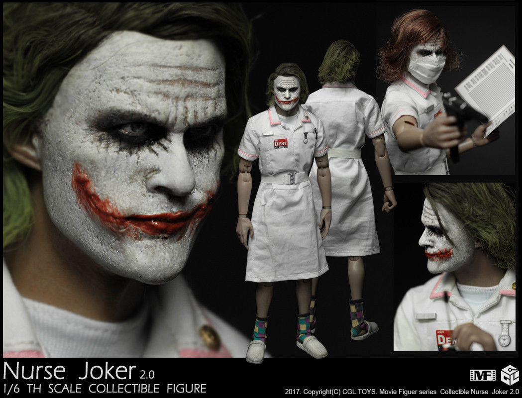 1/6 Scale Joker Heath Ledger Head Sculpt For Hot Toys Figure Body