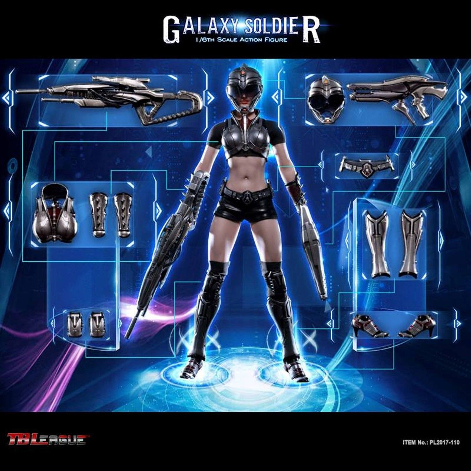 Body Only Galaxy Soldier Seamless Nude Body - 1/6 Scale Phicen Action Figure