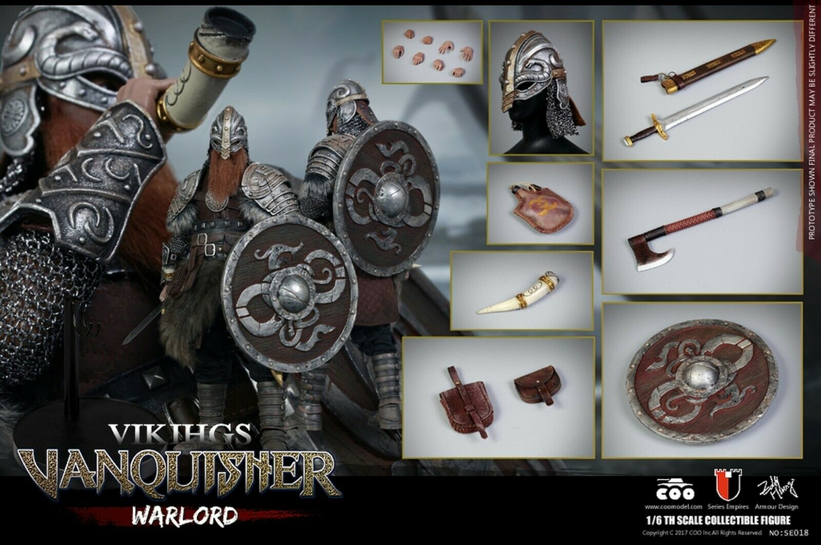 1/6 Coomodel Series of Empires SE018 Viking Vanquisher War Lord Figure US