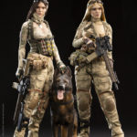 VERYCOOL TOYS FEMALE SOLDIER - JENNER 1/6 SCALE ACTION FIGURE SET TWO FIGURES + DOG VCF-2037 RARE SET