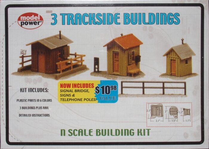 N Scale Model Power 1586  3 Trackside Buildings