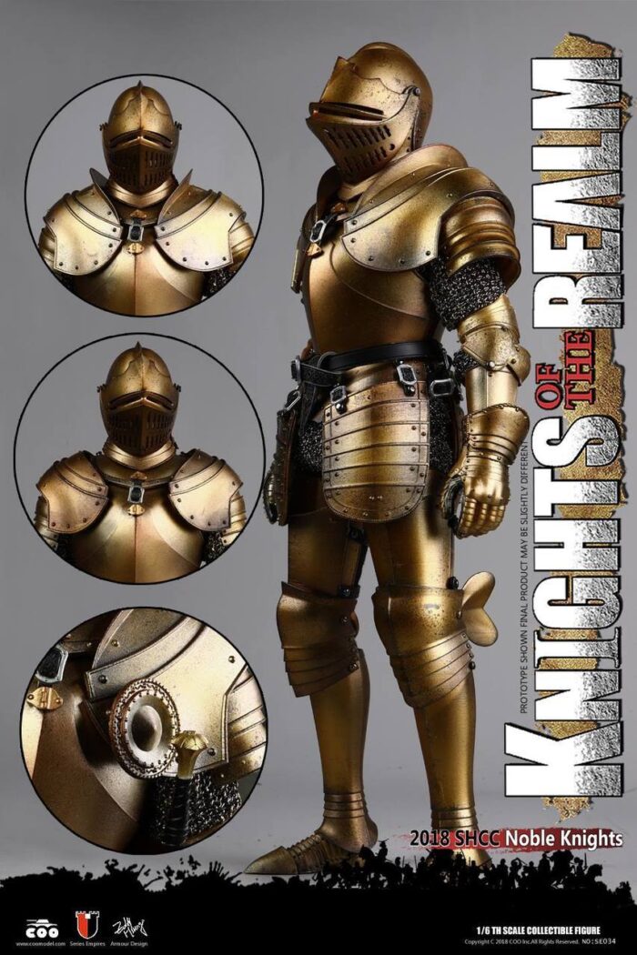 COOMODEL DIE-CAST ALLOY EMPIRES SERIES: KNIGHTS OF THE REALM - SHCC 2018 EXLCLUSVIE NOBLE KNIGHT 1/6 SCALE ACTION FIGURE SE034 - Image 3