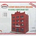 N Scale  Model Power  1601  4-Story Brick Office Building