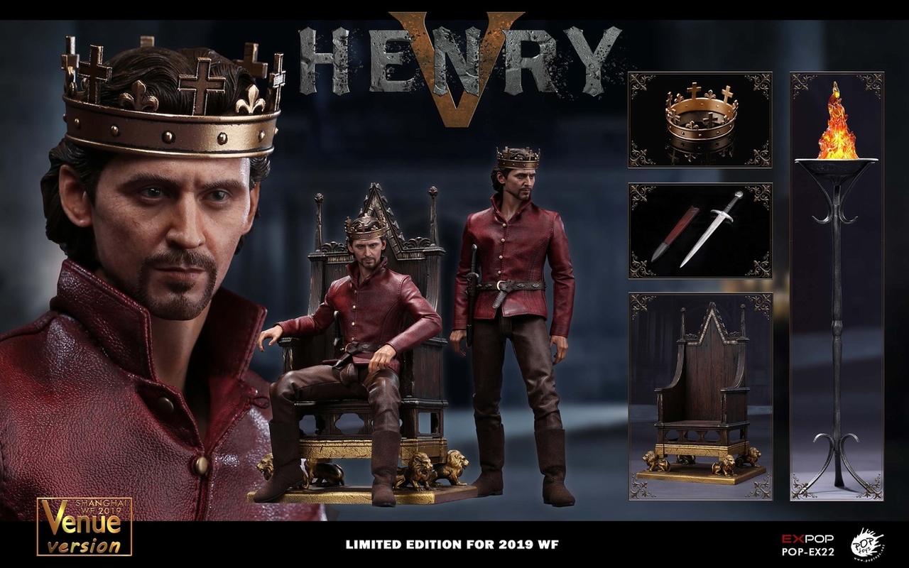 In-stock POP TOYS EX22 1/6 King Henry England Two Heads 12in Action Figure