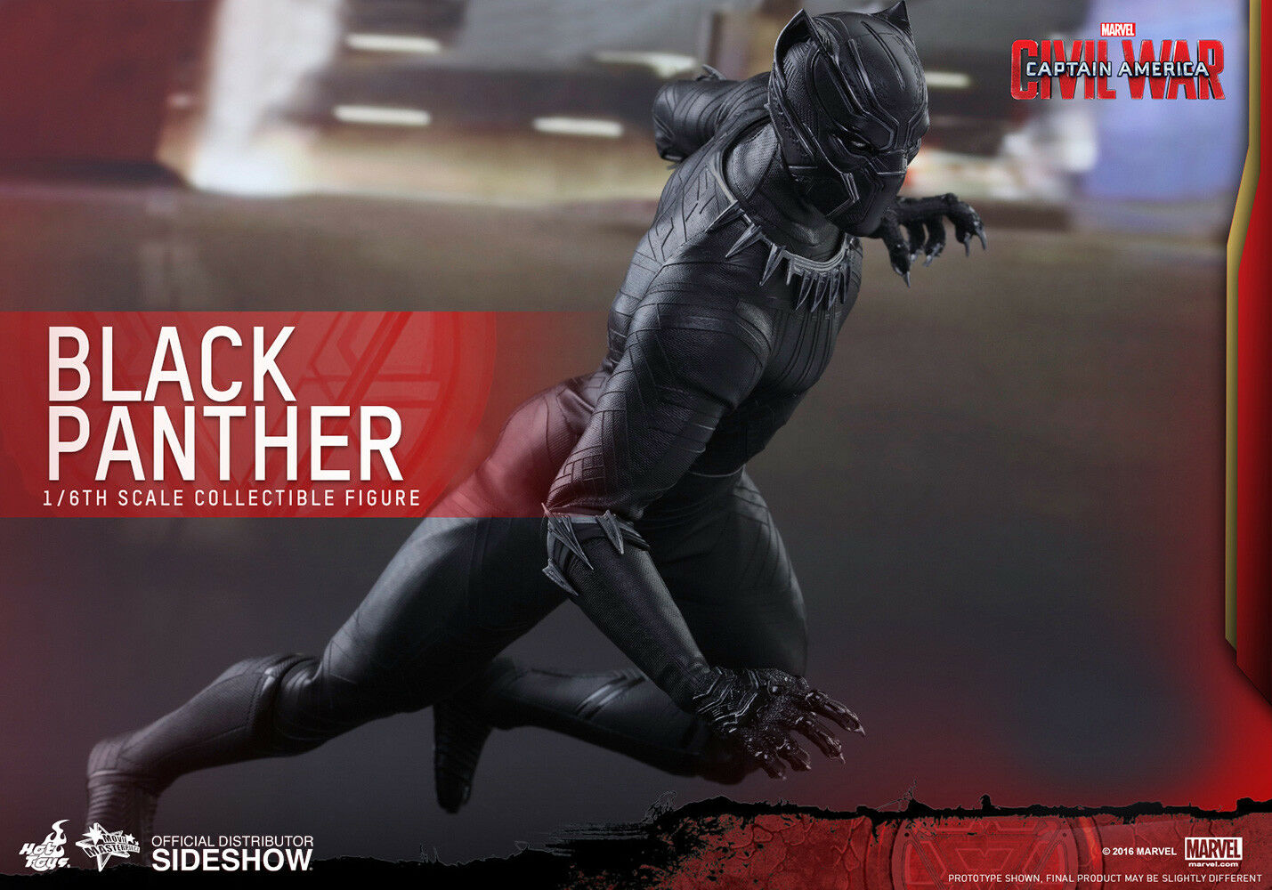Hot Toys Civil War MMS363 Black Panther 1/6 Figure - Image 5