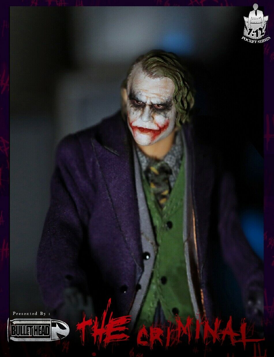 Bullet Head THE Joker CRIMINAL Clown Action Figures 1:12 Model IN STOCK 