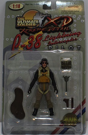 P-38 Lightning Interceptor Pilot Ultimate Soldier. 1:18 Scale