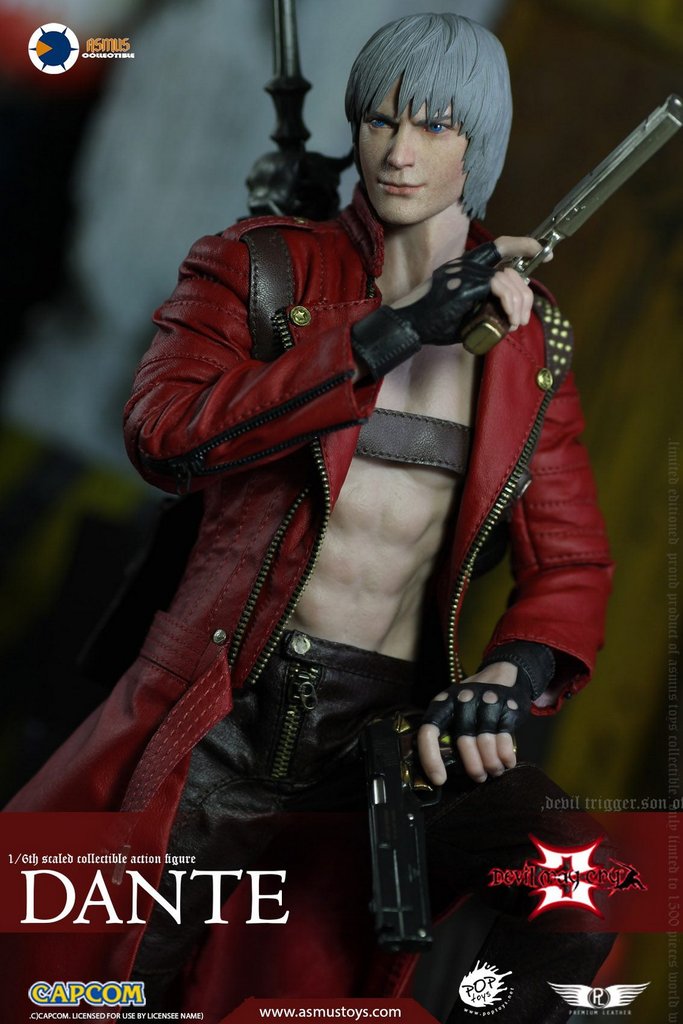 Video Game Devil May Cry 4 Dante Action Figure Leather Coat