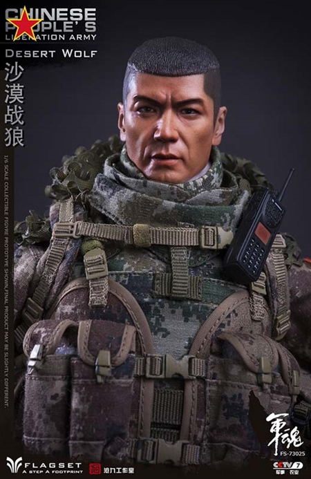 FLAGSET Boonie Hat CHINESE PEOPLES LIBERATION DESERT WOLF 1/6 ACTION FIGURE TOYS