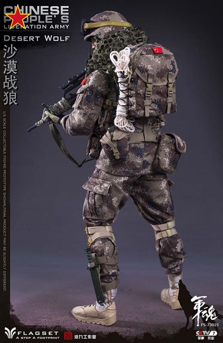 Desert Wolf Chinese People’s Liberation Army PLA 1//6 Figure Flagset FS-73025 USA