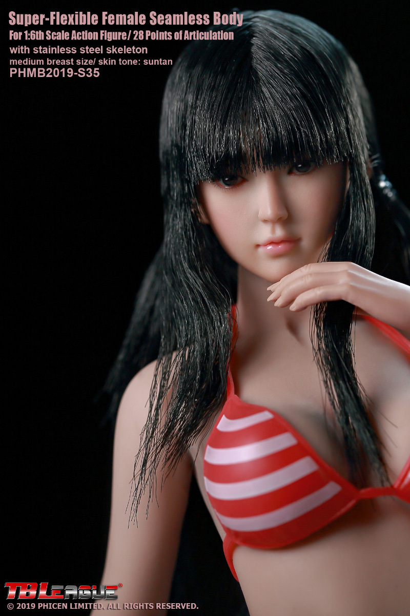 PHICEN TBLeague 1/12 PHMB2019-T03B Suntan Mid Breast Female Figure Body Toy Doll 