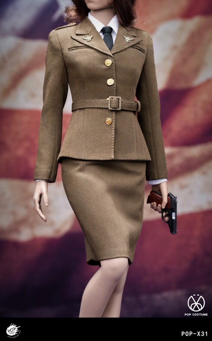 POPTOYS WWII US ARMY FEMALE AGENT UNIFORM 1/6 SCALE ACCESSORY SET POP-X31 - Image 5