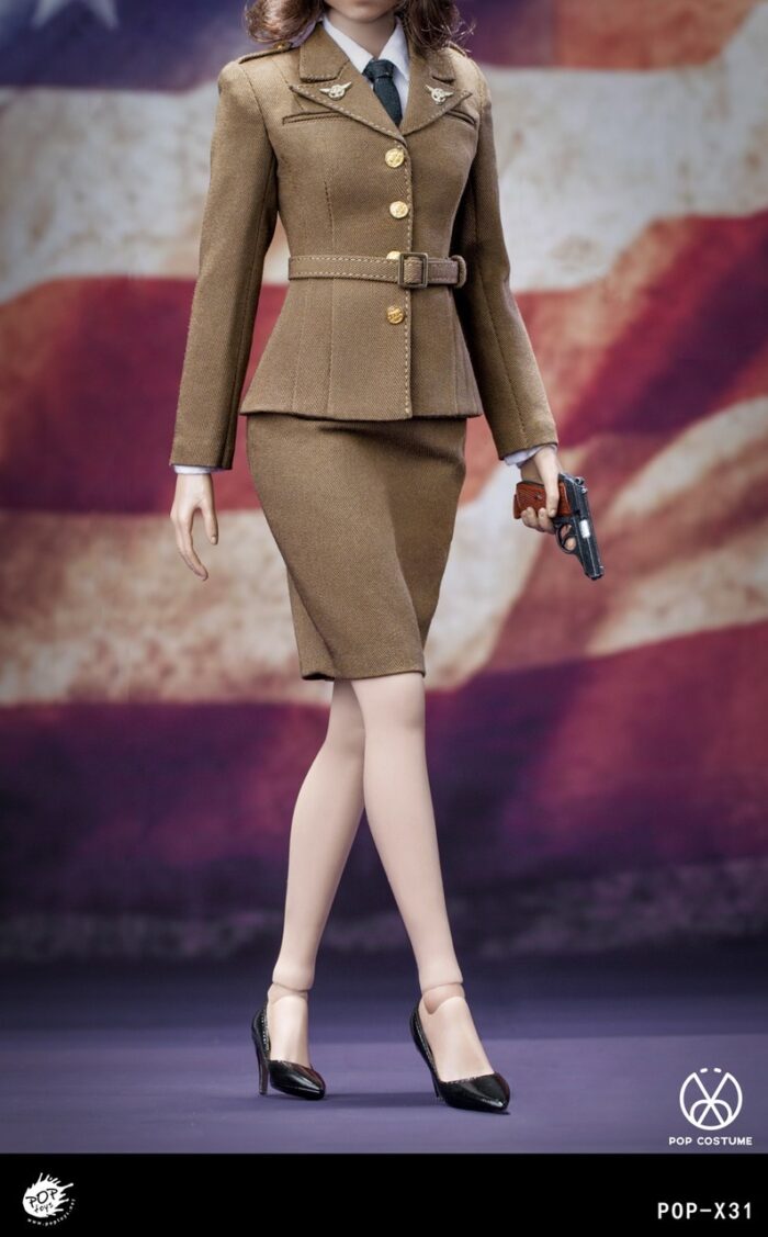 POPTOYS WWII US ARMY FEMALE AGENT UNIFORM 1/6 SCALE ACCESSORY SET POP-X31 - Image 6