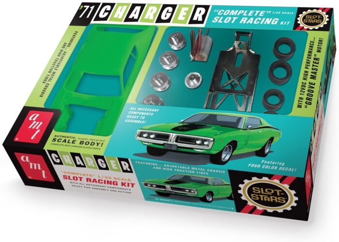 AMT Slot Racing Model Kit – 1971 Dodge Charger RT Car 1: 25 Scale SCAMT784