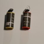 Very hot toys 1/6 yellow and red smoke grenades loose   B6