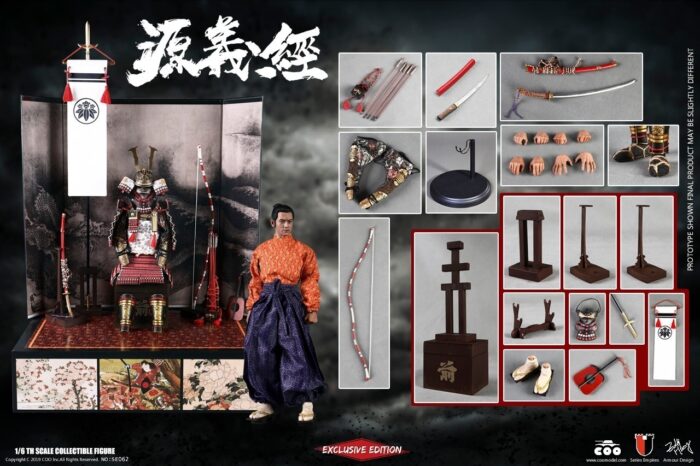 COOMODEL DIECAST ALLOY EMPIRES SERIES - MINAMOTO NO YOSHITSUNE 1/6 SCALE ACTION FIGURE EXCLUSIVE VERSION NO:SE062 - Image 13