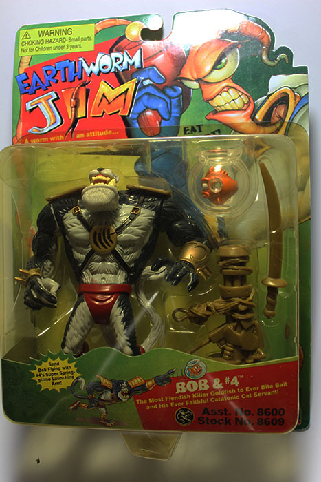 Earthworm Jim Bob & #4 Action Figures 1994 Playmate for sale online