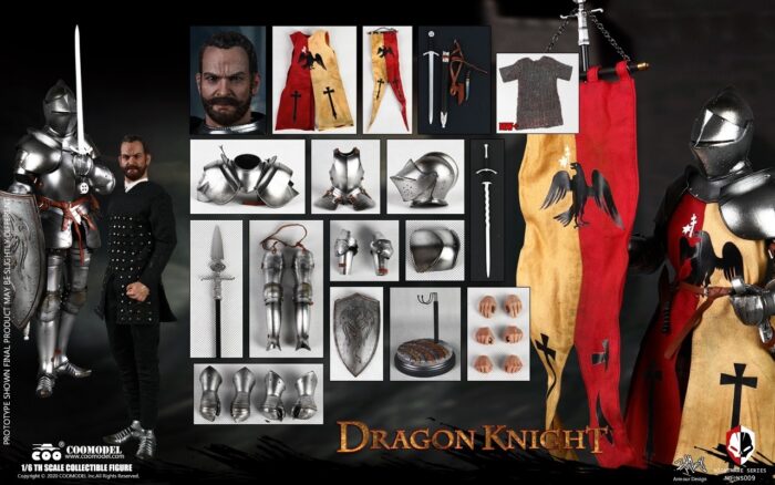 COOMODEL 1/6 NS009 Diecast Dragon Knight Soldier Nightmare Series Action Figure - Image 10