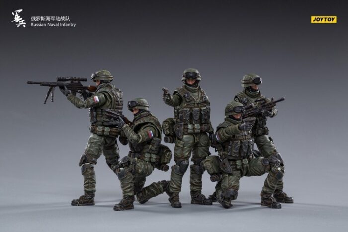 Russian Naval Infantry 1/18 Scale Figures Five-Pack BY JOY TOY - Image 3