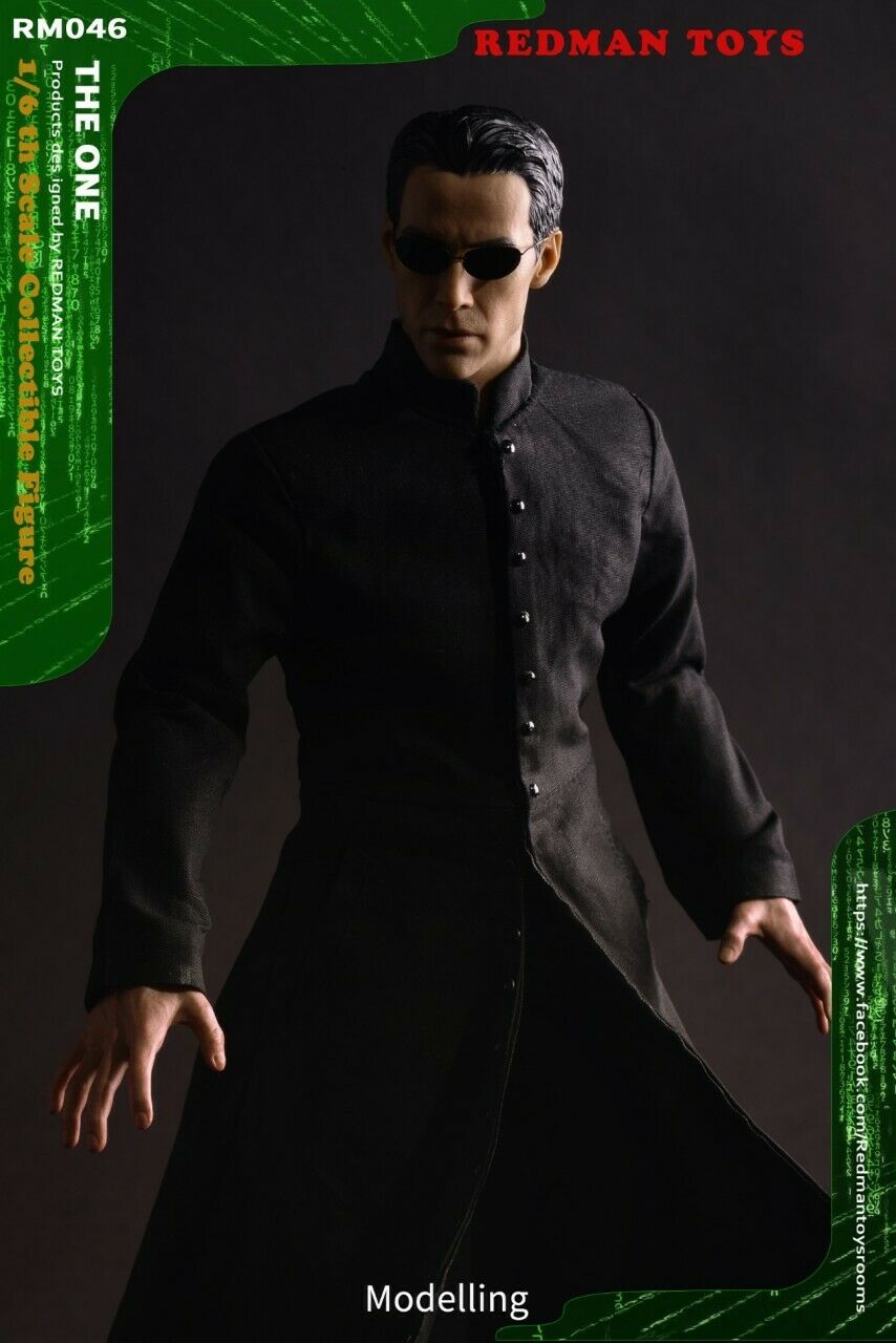 The Matrix 1:6 Scale Neo Keanu Reeves Man Male Head Sclupt Model F 12" Figure 