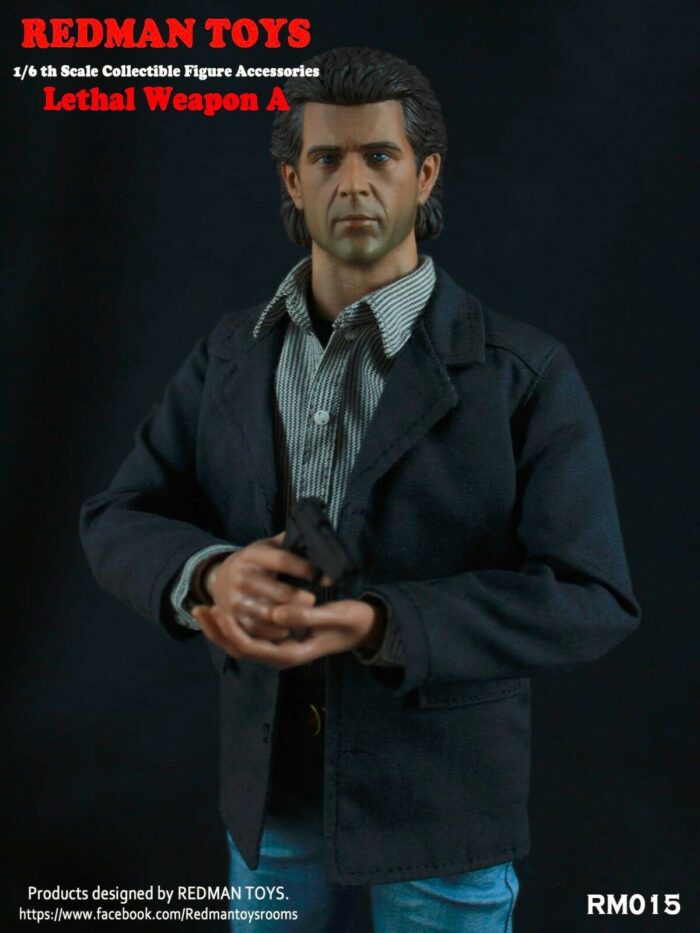 REDMAN TOYS RM015 1/6 Lethal Weapon Mel Gibson Head Sculpt & Clothes Set - Image 2