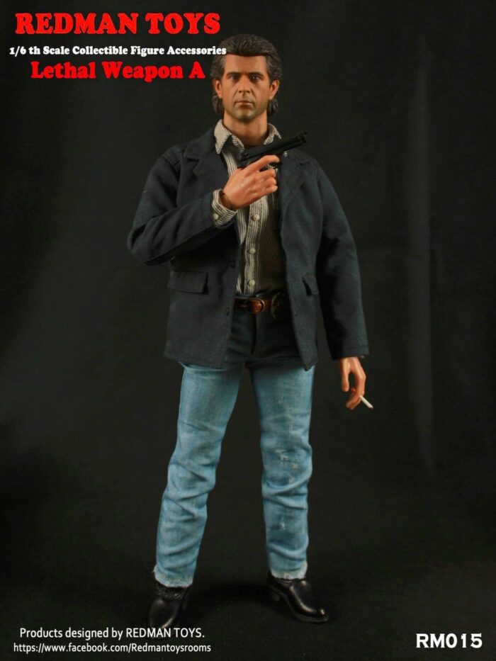 REDMAN TOYS RM015 1/6 Lethal Weapon Mel Gibson Head Sculpt & Clothes Set - Image 3