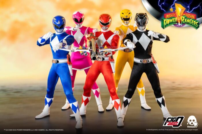 Mighty Morphin Power Rangers FigZero Core Rangers & Green Ranger 1/6 Scale Figure 6-Pack BY THREEZERO - Image 3