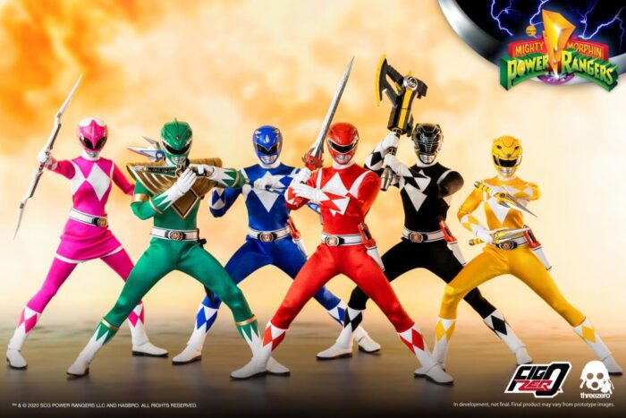 Mighty Morphin Power Rangers FigZero Core Rangers & Green Ranger 1/6 Scale Figure 6-Pack BY THREEZERO - Image 4