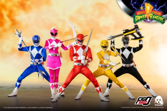 Mighty Morphin Power Rangers FigZero Core Rangers & Green Ranger 1/6 Scale Figure 6-Pack BY THREEZERO - Image 5