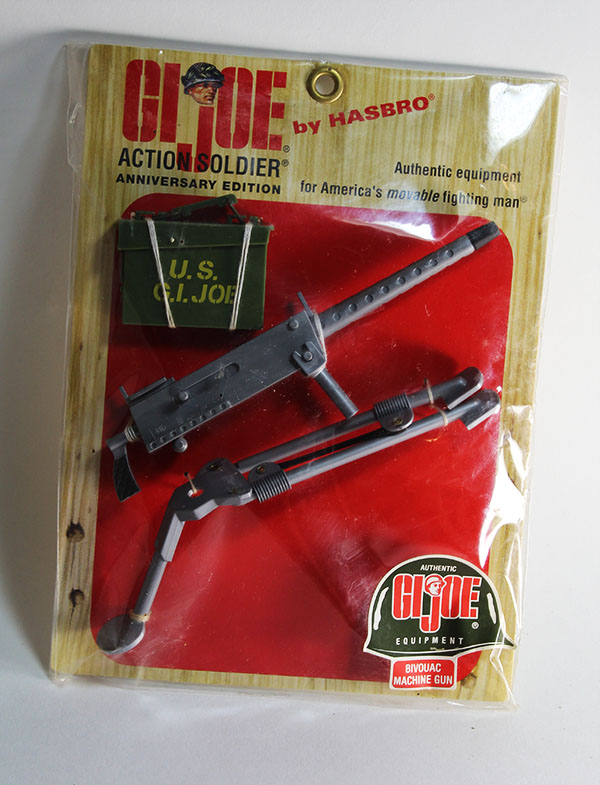 GI JOE-quarantesimo AZIONE SOLDATO-BIVOUAC MACHINE GUN CARD 