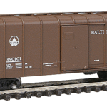 B&O Class M-53 Wagontop Boxcar w/Flat Doors - Ready to Run -- Baltimore & Ohio #380101 (1937-40 Early Kuhler Scheme, brown, Small Logo) N scale