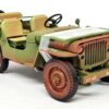 AD 1/18 - Jeep Willy's Military Vehicle US Army Weathered Diecast - Image 2