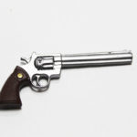 1/6 scale chrome long nose revolver pistol loose  B15