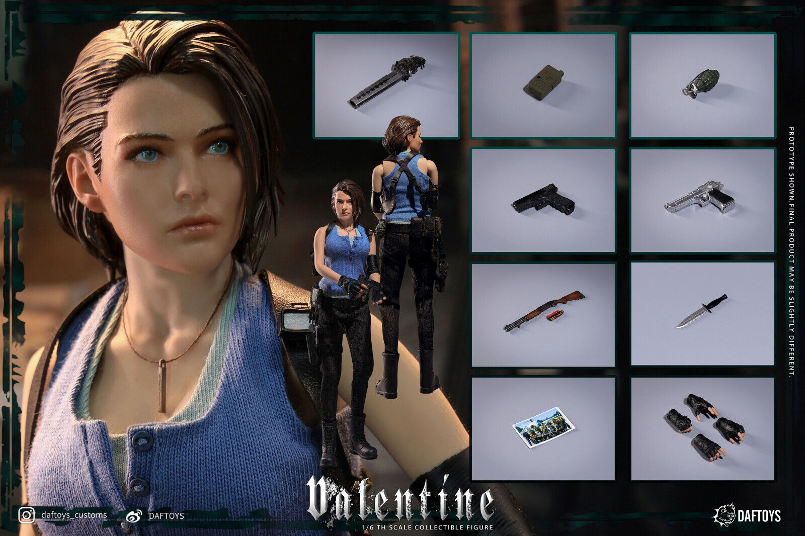 1/6 Resident Evil 3 Jill Valentine Figure DAFTOYS F017 · Fairway