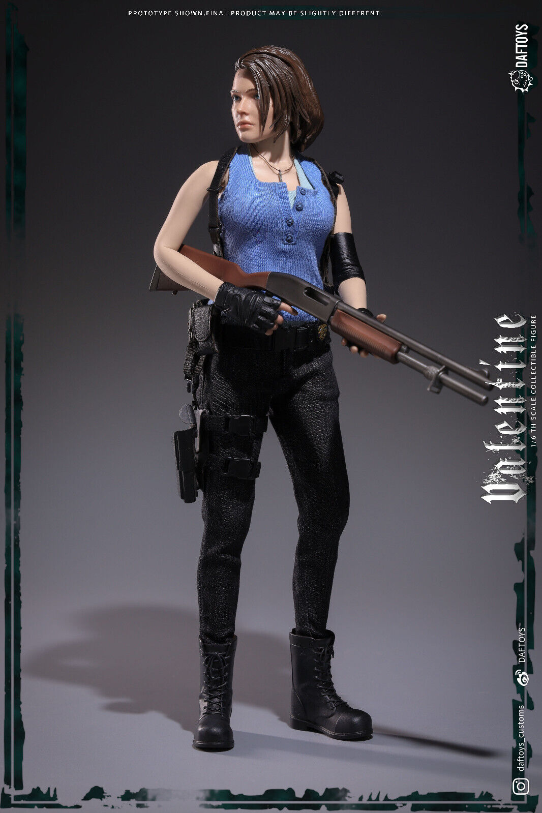 1/6 Jill Valentine Female Girl Spy Head Sculpt Strapless Clothes