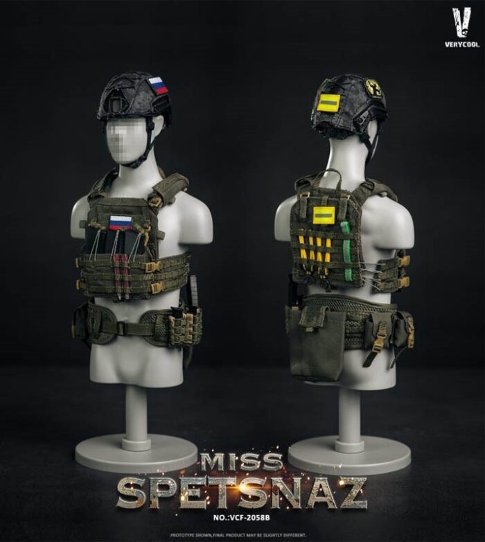 Miss Spetsnaz - Green Vest - MCB Camouflage Russian Special Combat Women Very Cool 1/6 Scale Figure VCF-2058B - Image 4