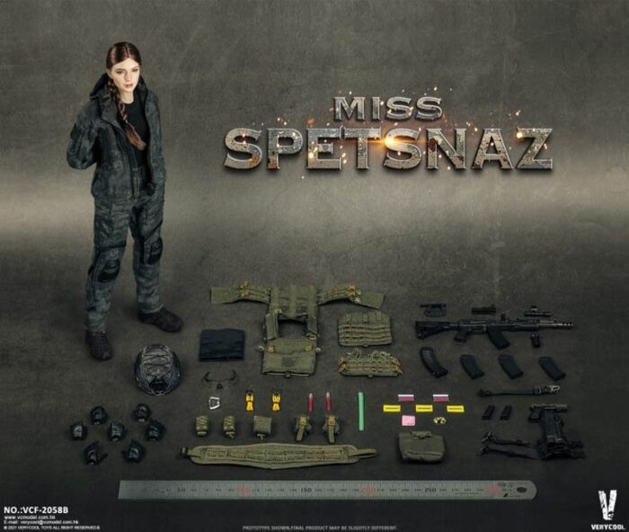 Miss Spetsnaz - Green Vest - MCB Camouflage Russian Special Combat Women Very Cool 1/6 Scale Figure VCF-2058B - Image 6