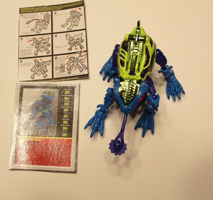 Vintage Spittor Complete Transformers  Beast Wars with card back and instructions