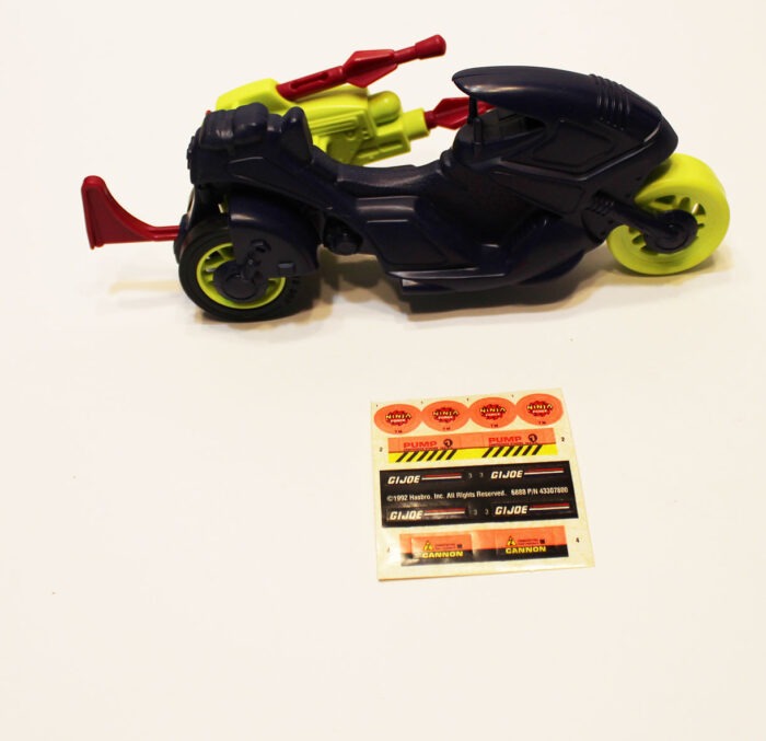 1993 GI JOE Ninja Force Ninja Lightning cycle complete w/ decal sheet    T2 - Image 2