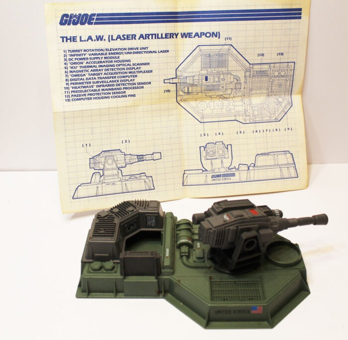 GI Joe L.A.W  Battle Station  1986 LAW  w/ blueprints  T2