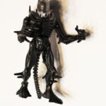 Aliens 7" Figure Scorpion Alien Exploding Kenner Fox 1992 silver  F11