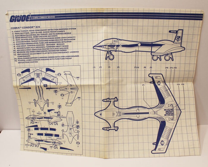1989 GI Joe Cobra Condor Z-25 With Aero-Viper Figure 100% Complete  T3 - Image 6