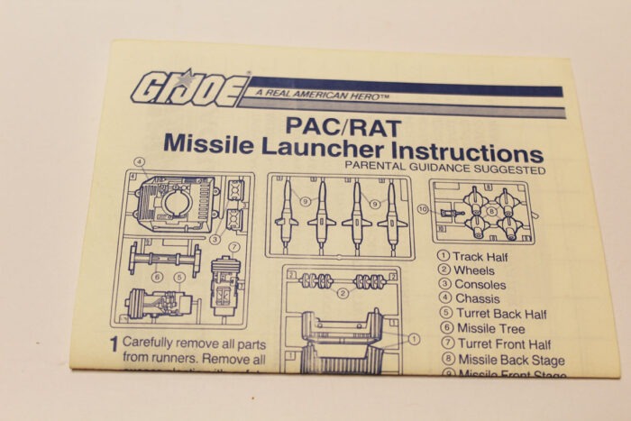 Vintage GI Joe ARAH Missile Launcher PAC/RAT  Complete 1983 with controller and blueprints T3  T3 - Image 2